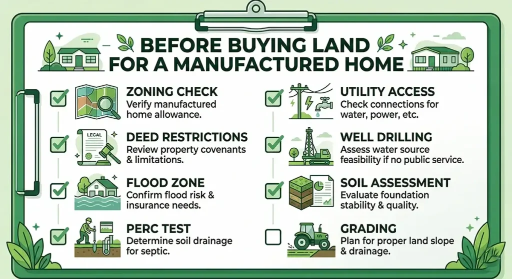 can you put a manufactured home on any land