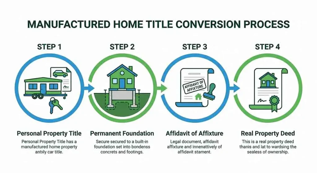 convert manufactured home to real property_