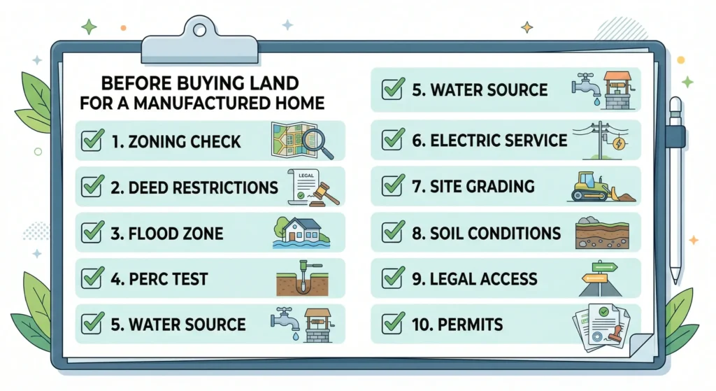 buying land for manufactured home